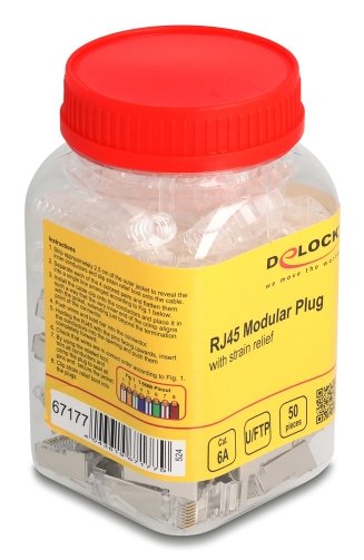 Delock RJ45 Modularer Mecker CAT.6A With Knickschutztülle — image 1