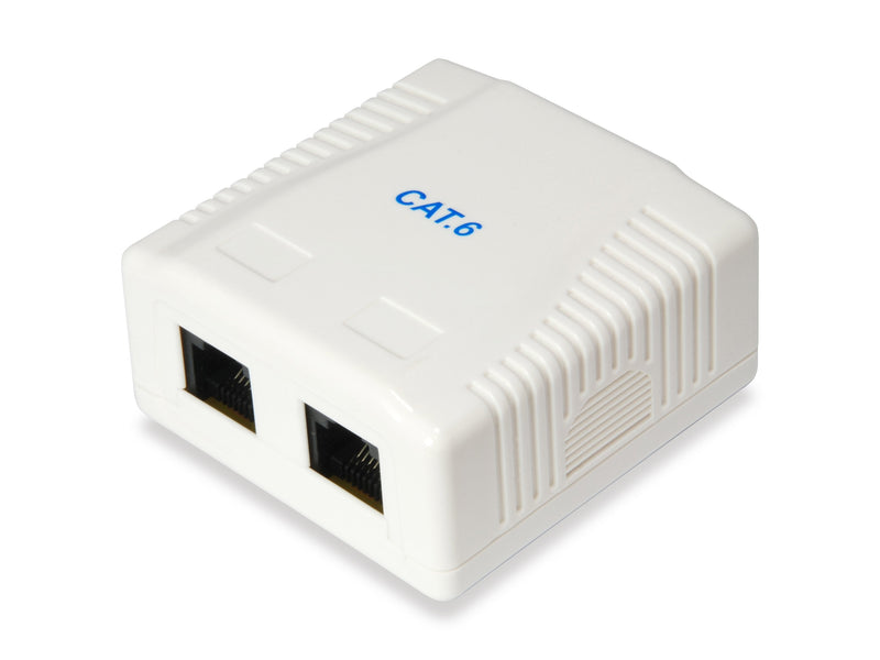 Roseta Surface Categoria 6 2 Hembras RJ45 White