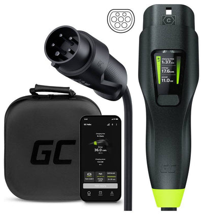 Green Cell EVGC01 Cable Charging Vehículo Eléctrico Black Type 2 3 7M — image 1