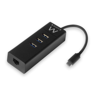 Ewent EW1141 Hub Type-c 3PTS.USB 3.1 + 1PTO. Gigabit — image 1