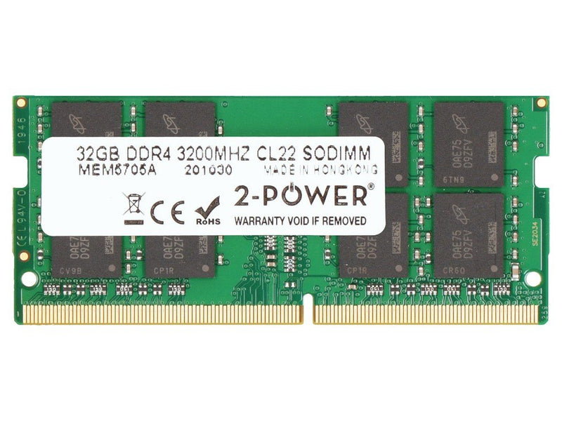 2-POWER Memory SODIMM DDR4 32GB 3200MHZ CL22 SODIMM MEM5705A