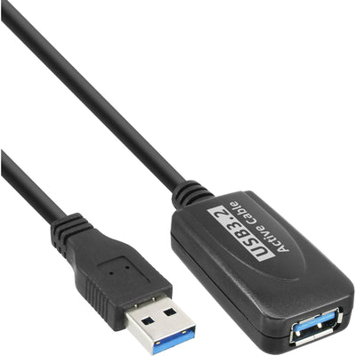 Inline USB 3.2 Gen 1 Cable Repetidor Activo Type a Male a Type a Female Black 5M — image 1