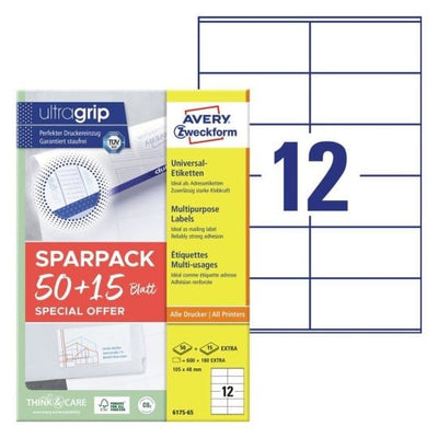 Avery Zweckform Labels 105,0 X 48,0MM, White — image 1