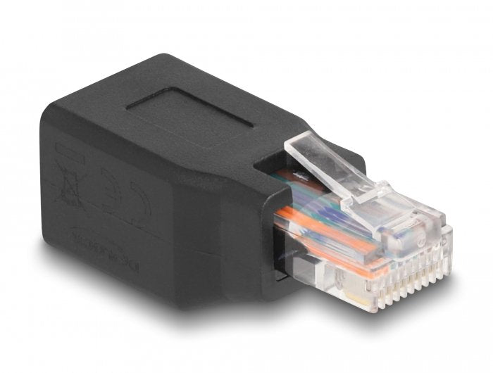 Delock 66991 Adapter Network RJ50 Male a Female 10P/10C Pin Out 1:1 Black