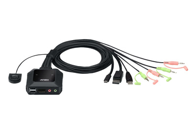 Aten Switch KVM Formato Cable Híbrido DisplayPort 2 Ports USB-C — image 1