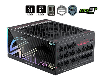 MSI Power Supply Mpg AI1300TS PCIE5 1300W 24-PIN ATX Black — image 1