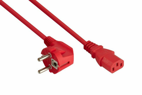 Kabelmeister Contact Protección-st. (90° Angulado.) An C13 Red 5M — image 1
