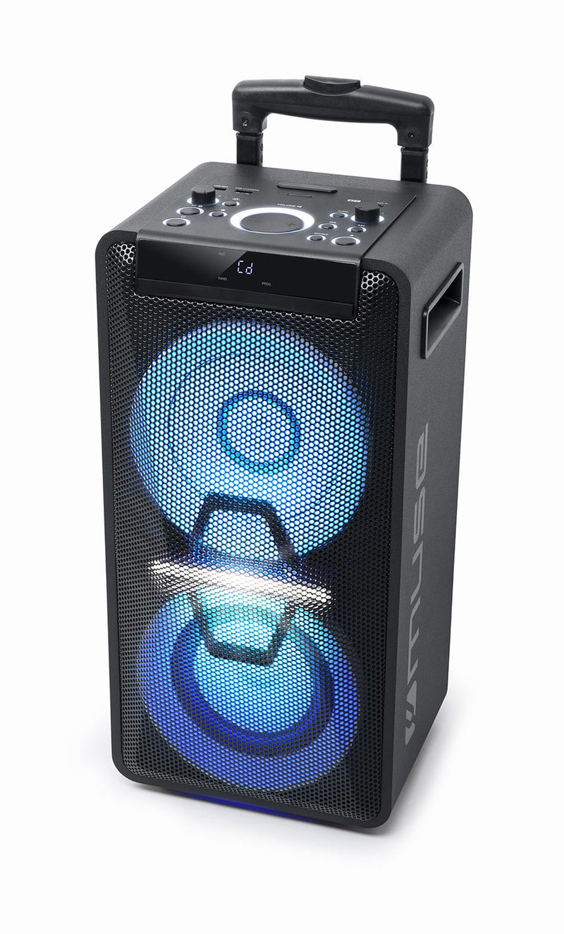 Muse Bluetooth Speaker M-1920 Dj Muse M-1920DJ, Wireless And Alámbrico, Bluetooth/USB/Rca/3.5MM, 300W, Black