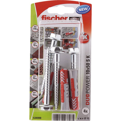 Fischer Blister 4 Tacos + Screws Duopower 10X50 — image 1
