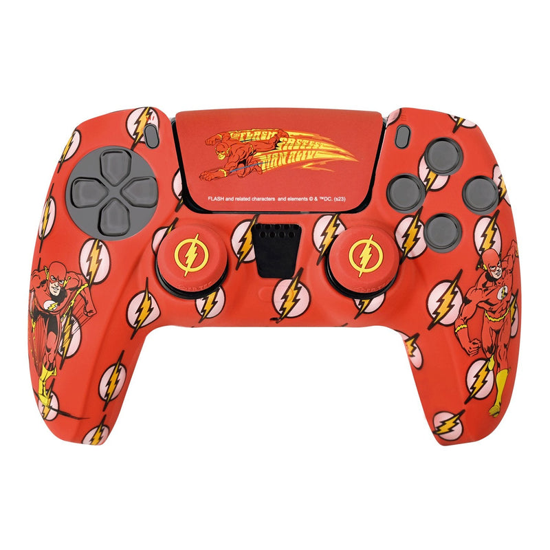 Fr-tec Set Of Silicone And Grips Flash Dualsense - Case Lisa And Aterciopelada - Agarre Mejorado With Logo
