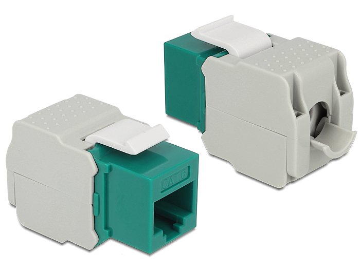 Delock 86349 Connector RJ45 Módulo Keystone Lsa CAT.6 UTP Green