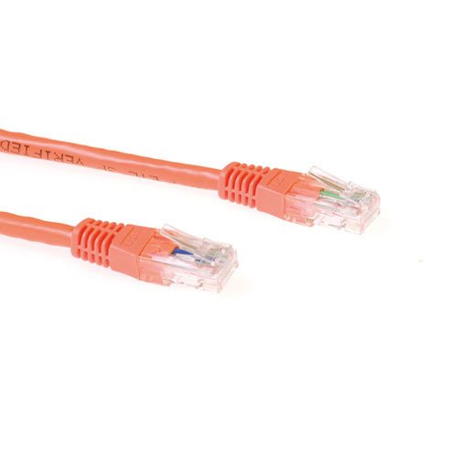 Orange 7 Meter U UTP CAT.6A Patch Cable With RJ45 Connectors