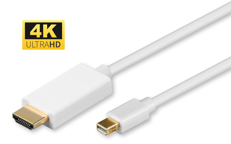 Microconnect MDPHDMI2-4K Adapter Cable Vídeo 2M Mini DisplayPort HDMI Type a Standard White