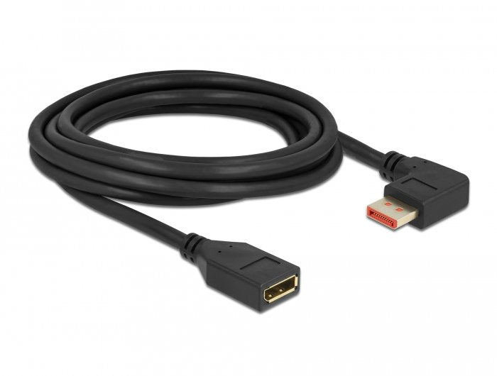 Delock Alargador DisplayPort Male 90° Derecha Angular a Female 8K 60 HZ 3M