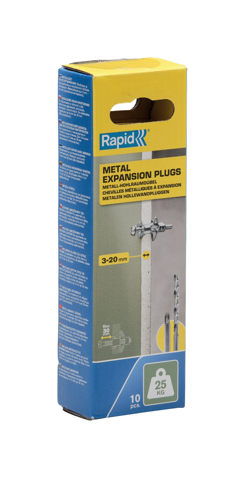 Rapid Blíster 10 Unidades Taco Expansión Metallic Ø8X46 Tornillo M4X58 5001548