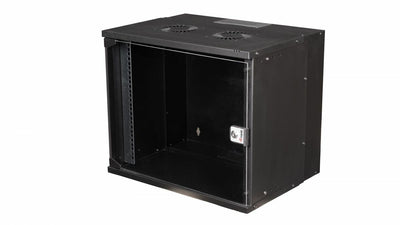 Equip Cabinet Mural 19 Eco Mount 9U EWM-09-5440-B 540X400X463 Colour Black Door Glass Tempered — image 1