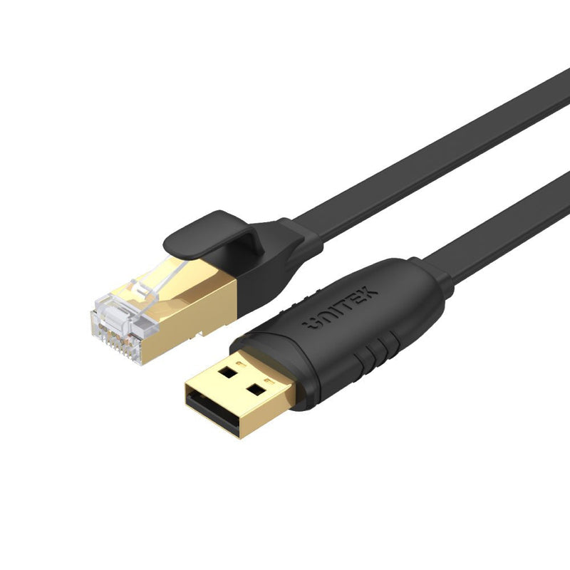 Unitek And -SP02001B USB 2.0 To RJ45 Console Rollover Flat Cable 1.8M