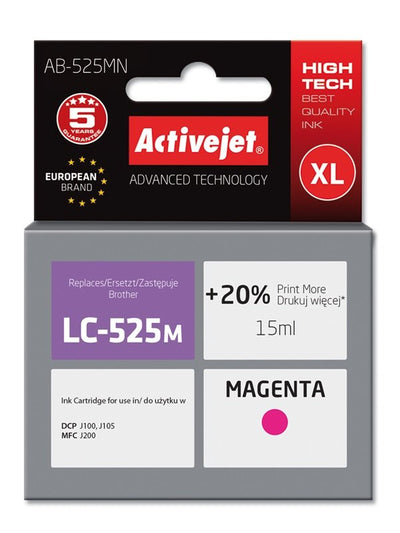 Activejet Ink AB-525MN (reemplazo Brother LC525M - Supreme - 15ML - Magenta — image 1
