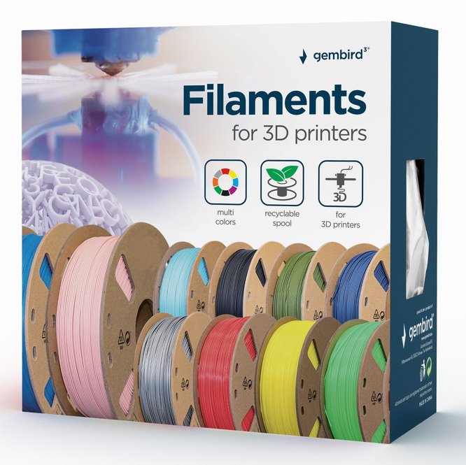 Gembird Filamento Pla 1,75MM 200G White 3DP-PLA1.75GE-01-W