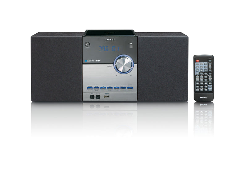 Lenco MC-150 Sistema Stereo Laptop Analógico And Digital 22W Black Silver