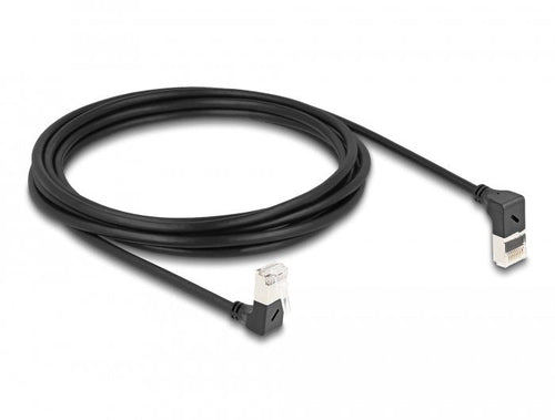 Delock Network Cable RJ45 CAT.6A S/FTP Slim 90° Oben / Unten Angular 3M — image 1
