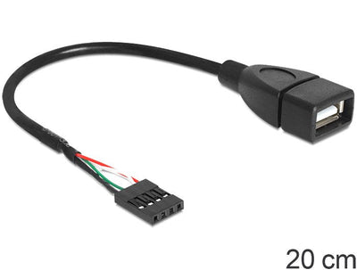 Delock USB Cable Pin Header Female USB 2.0 Typ-a Female 20CM — image 1