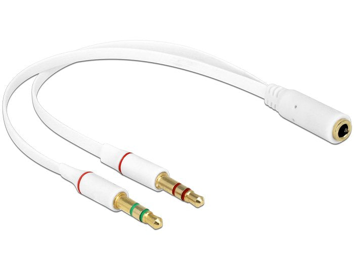 Delock 65585 Cable Audio 0,2M 2 X 3,5MM White