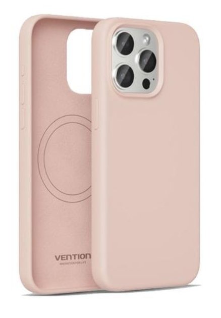 Vention Case Silicone With Magsafe KUEP0-10 Compatible With Iphone 14 Pink