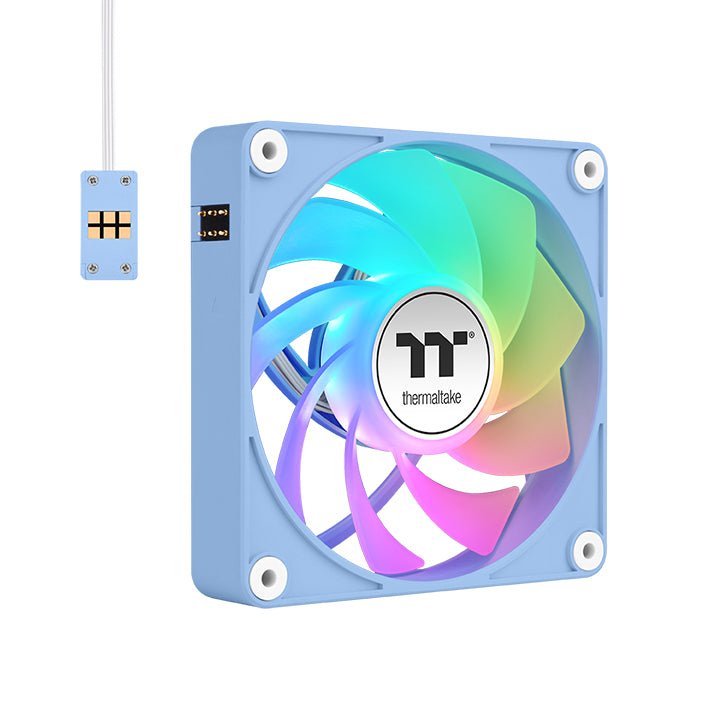 Thermaltake Fan PC CT140 Ex Reverse ARGB Sync PC Cooling Fan Blue Claro, Paquete 3, 140MM CL-F199-PL14BU-A