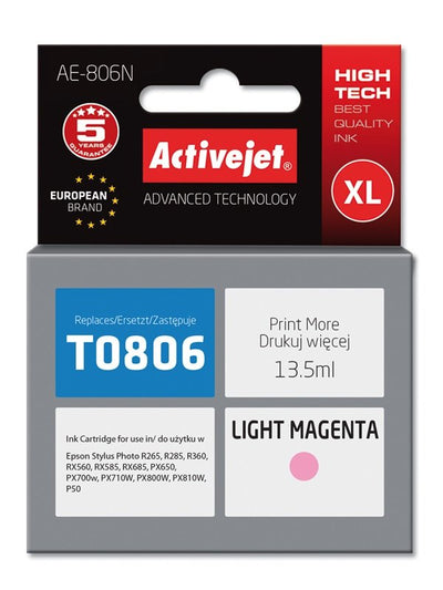 Activejet Ink AE-806N (reemplazo Epson T0806 - Supreme - 13,5ML - Magenta Claro) — image 1
