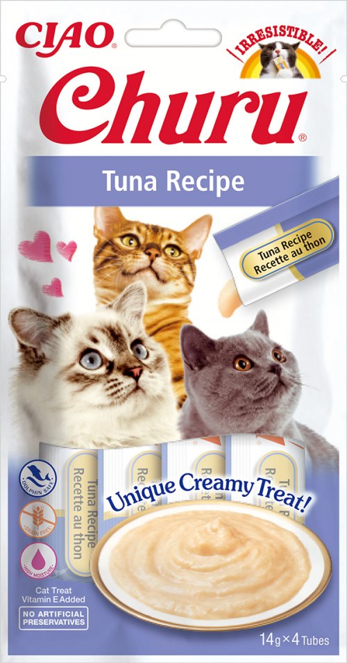 Inaba Rubber Gatos Churu Tuna Recipe 4X14 G — image 1