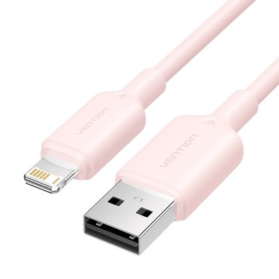 Vention USB Cable 2.0 Lightning Lamph USB Male Lightning Male 480Mbps 2M Pink — image 1