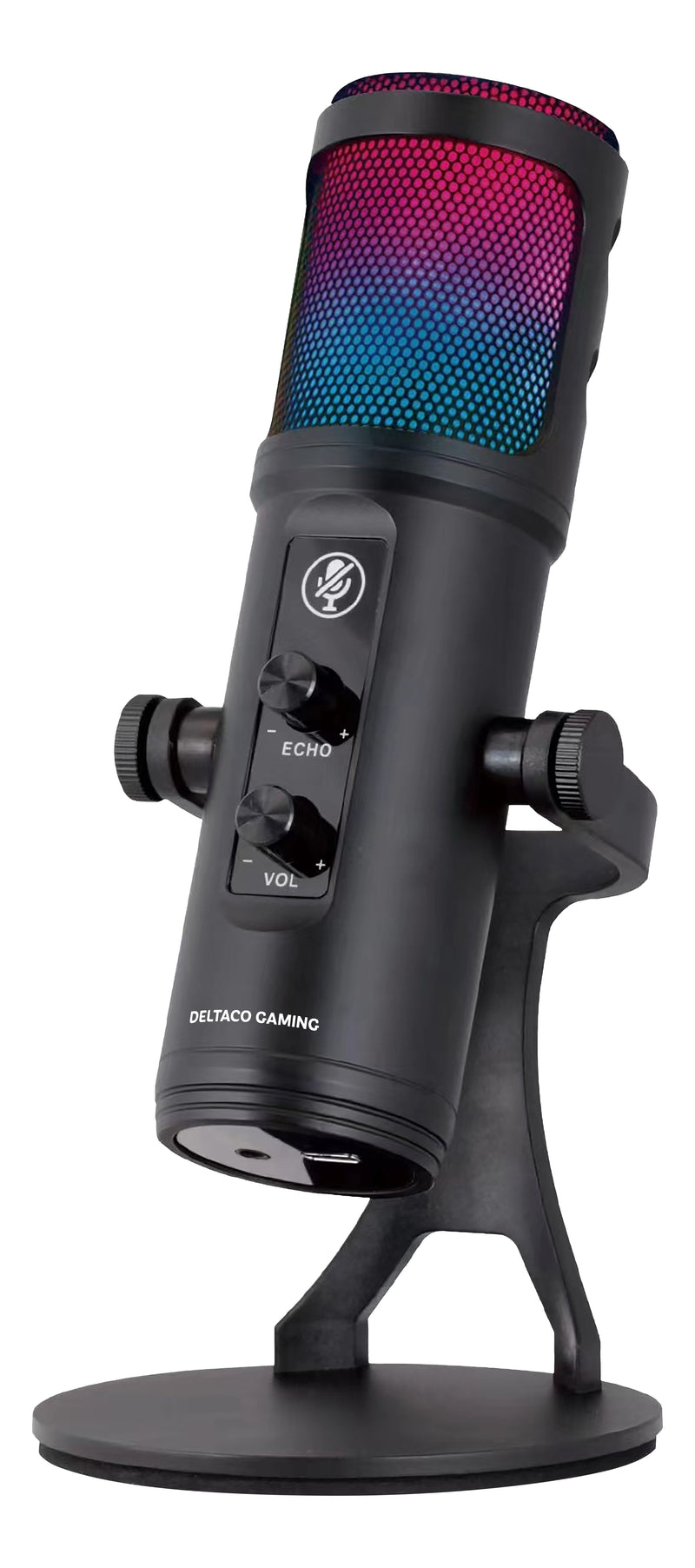 Deltaco Gaming RGB Streaming Microphone Black