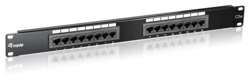 Equip Patchpanel 16x RJ45 CAT.5E 19 UTP 1HE Black — image 1