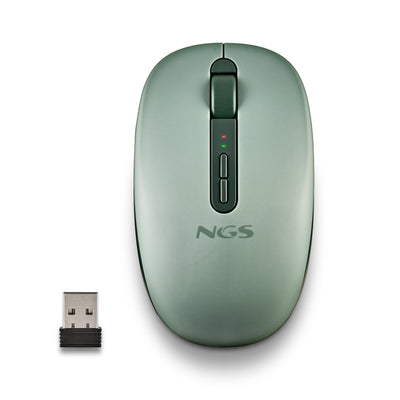 Ngs Mouse Ergonómico Wireless Fog Dual Fogdualgreen Quiet Up To 1600 DPI Green — image 1