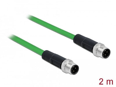 Delock 85918 Network Cable M12 4 Polos With Codificación D Male a Male Tpu 2M — image 1