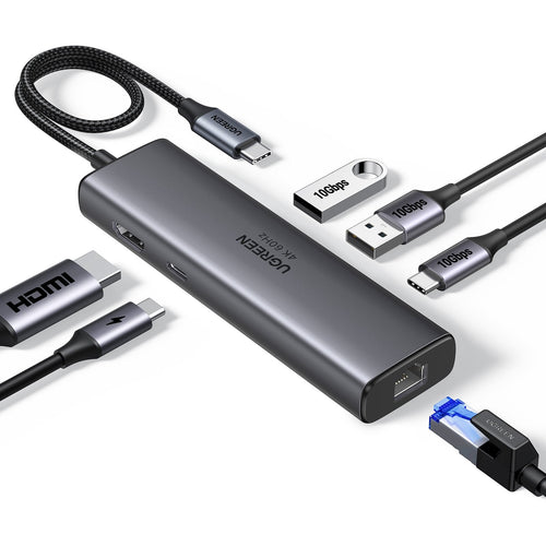 UGREEN Hub 6EN1 USB-C a HDMI + 2x USB-A + USB-C + RJ45 + Pd — image 1