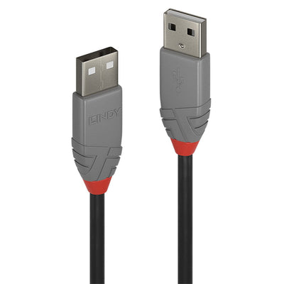 Lindy Cable USB 2.0 Type a/a Line Antracita M/M 0,2M — image 1