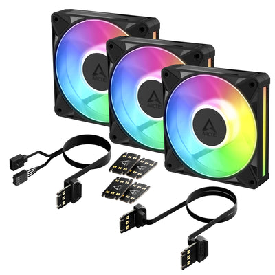 Arctic Fan PC Bionix P12 A-rgb Black White Pack 3, 120MM) ACFAN00337A — image 1