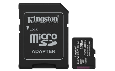 Kingston Card Ind. microSD + Adp 128GB Pslc — image 1