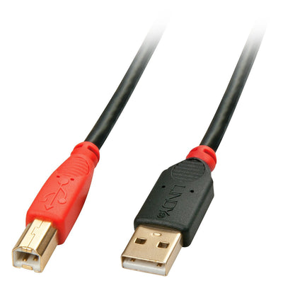 Lindy 42762 USB Cable 15M USB 2.0 USB a USB B Activo Black Red — image 1