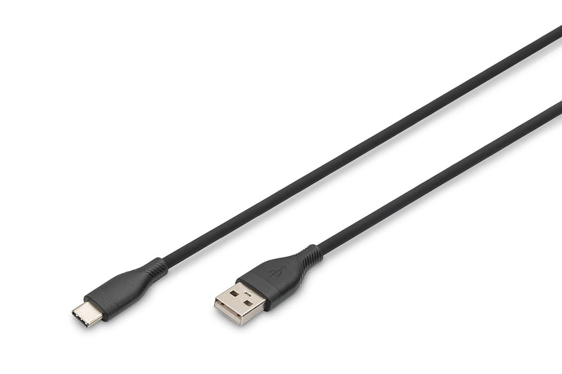 Digitus USB-A USB-C 2.0 (st-st) 2M Ladecable Silikon 60W Negro