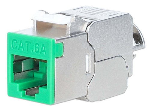 Intellinet CAT.6A 10G STP Keystone-módulo Green