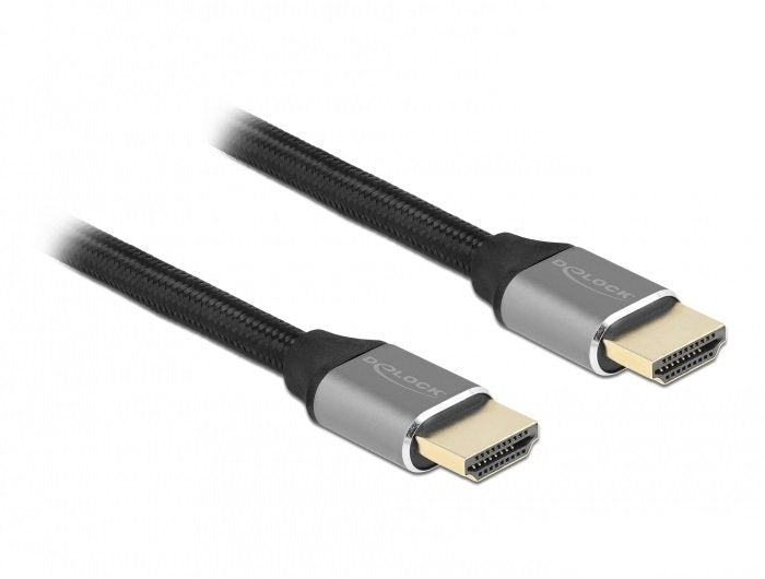 Delock Ultra High Speed HDMI Cable 48Gbps 8K 60 HZ Grey 0,5M Certificado