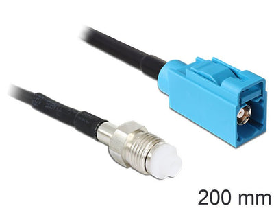 Delock Cable Antenna Fme Female Fakra Z Female RG-174 200MM — image 1