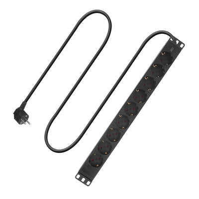 Extension Lead Pdu 19 Inch CEE7 7 With 9 Type And Sockets, 3M H05VV-F 3G1.5 — image 1