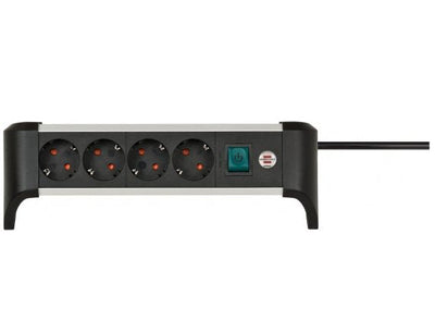 Brennenstuhl Alu-office-line Power Strip 4 Sockets 1,8M H05VV-F 3G1,5 — image 1