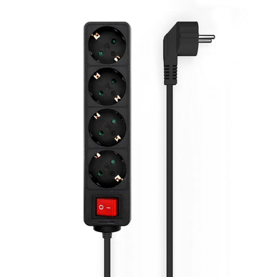 Aisens Power Strip 4 Sockets With Switch With Cable 3×1.5MM2 - 1.40M - Black — image 1