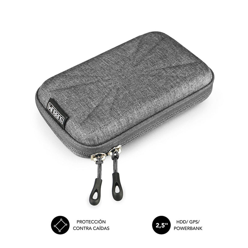 Subblim Case HDD Business Grey Drive 2.5'/6.35CM Outdoor Rígido Indoor Acolchado Bandas Elásticas