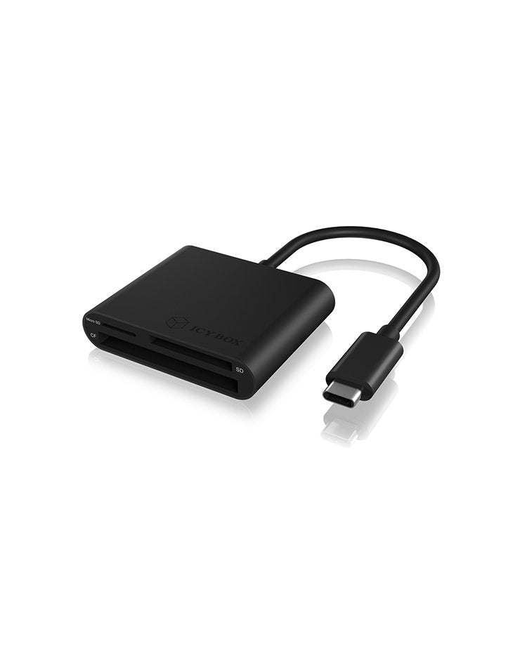 Raidsonic Card Reader External IB-CR301-C3, Cf, microSD (transflash),microsdhc, Microsdxc, Sd, Sdhc, Sdxc, Bla